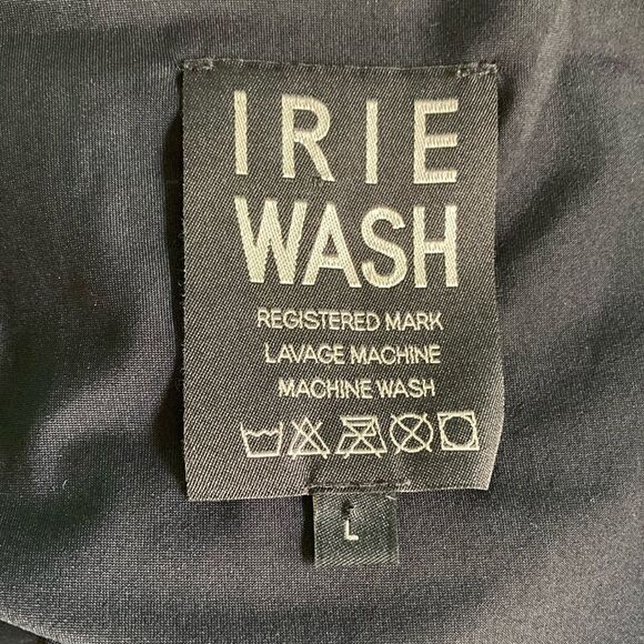 IRIE WASH Women’s Black Jersey Stretch Dress Size L Made in France Fits Size 8 - Picture 2 of 12